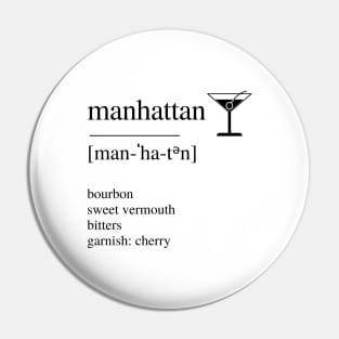 Manhattan cocktail Pin