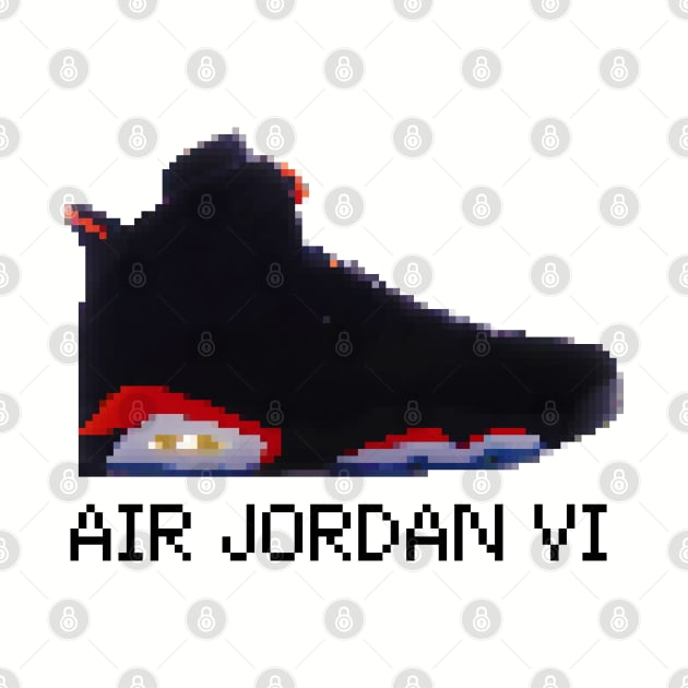 AIR JORDAN VI RETRO PIXELATED ART SHOE COLLECTION by Buff Geeks Art