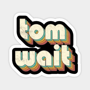 Retro Vintage Rainbow Tom Letters Distressed Style Magnet