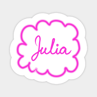 Julia. Female name. Magnet