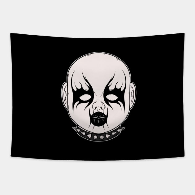 Black Metal Doll Head 2 Tapestry by chiaraLBart