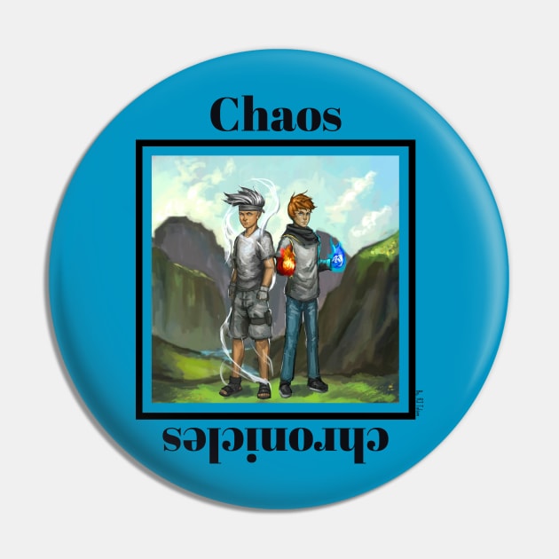 Chaos Chronicles (Zephyr & Hugh) Painting Pin by RJ Tolson's Merch Store