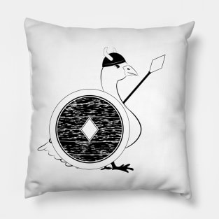 Guard goose with shield Pillow