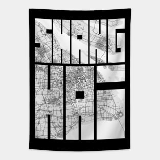 Shanghai, China City Map Typography - Light Tapestry