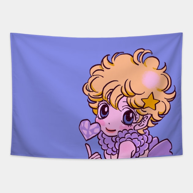 I draw pink vanilla mieux with a heart / sugar sugar rune Tapestry by mudwizard