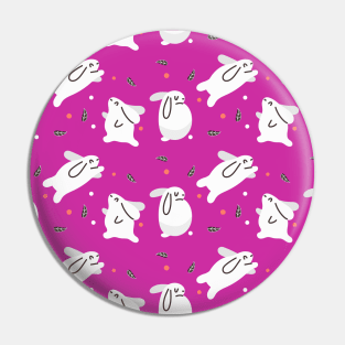 pink bunny pattern Pin