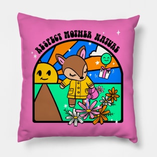 respect mother nature Pillow