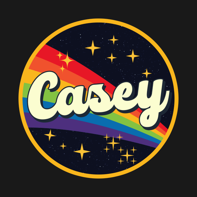 Casey // Rainbow In Space Vintage Style by LMW Art