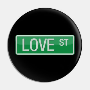 Love Street Road Sign Pin