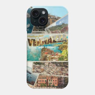 Greetings from Vernazza Cinque Terre Vintage style retro souvenir Phone Case