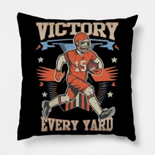 Vintage Victory In Every Yard Soccer Pillow