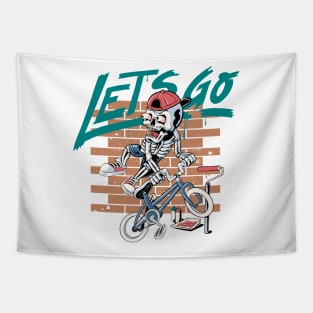 Lets Go Cycling Tapestry