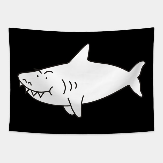 Crazy Shark Tapestry by bobyberto