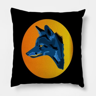 Azure Camouflage Fox Pillow