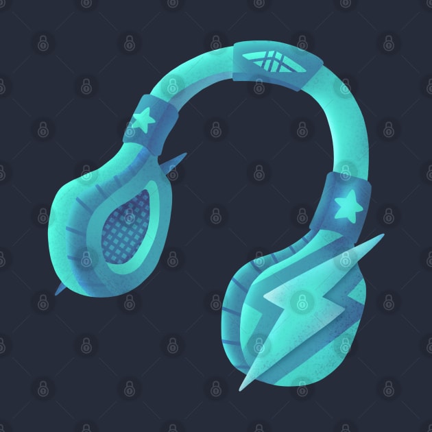 Aquamarine headset by CleanRain3675