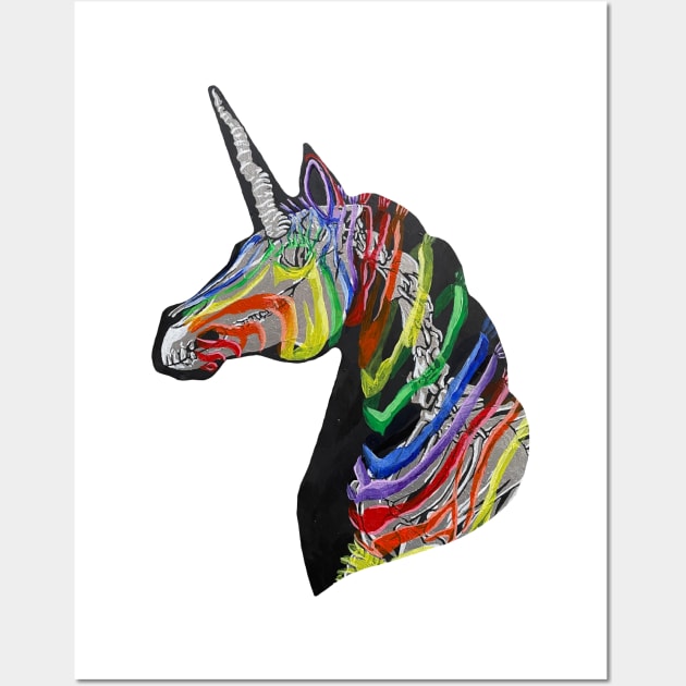 Rainbow Zebra Unicorn - Zebra - Posters and Art Prints