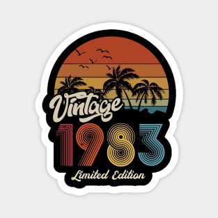 1983 vintage retro t shirt design Magnet