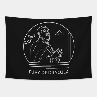 Fury of Dracula Minimalist Line Drawing - Board Game Inspired Graphic - Tabletop Gaming  - BGG Tapestry