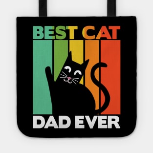 Best Cat Dad Ever Retro Vintage Daddy Gift Cats Tote