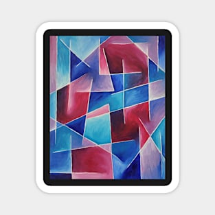 Young Love Cubist Painting Magnet