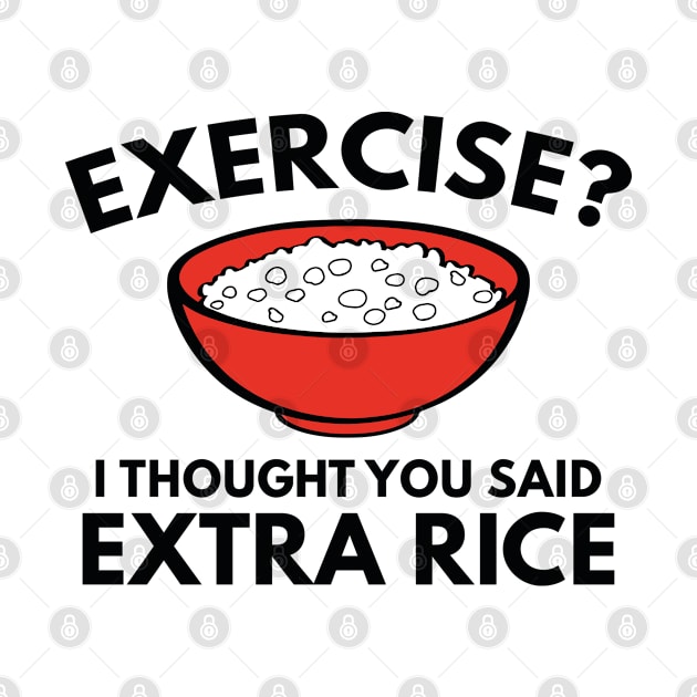 Exercise ? Extra Rice by VectorPlanet