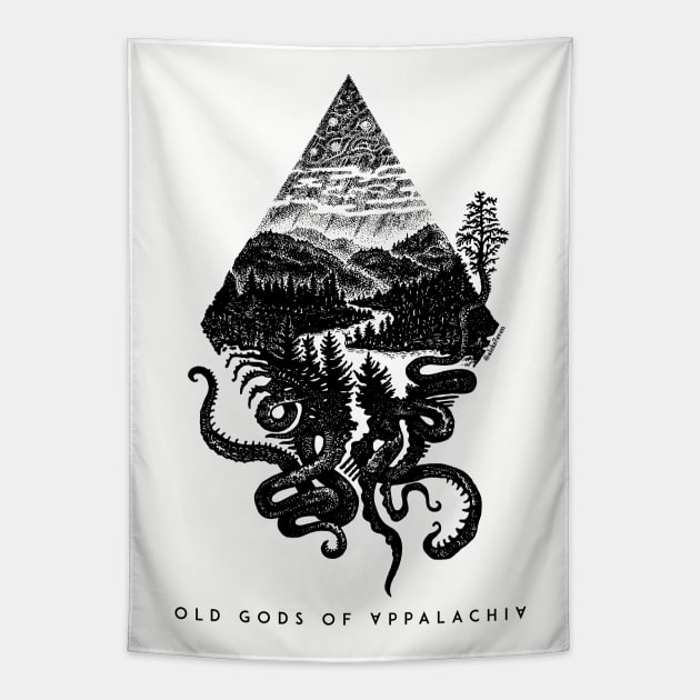 Old Gods of Appalachia: Fauna and Flora (by @aleks7even – dark print) Tapestry by Old Gods of Appalachia