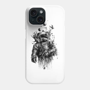 Ghost astronaut in the space Phone Case