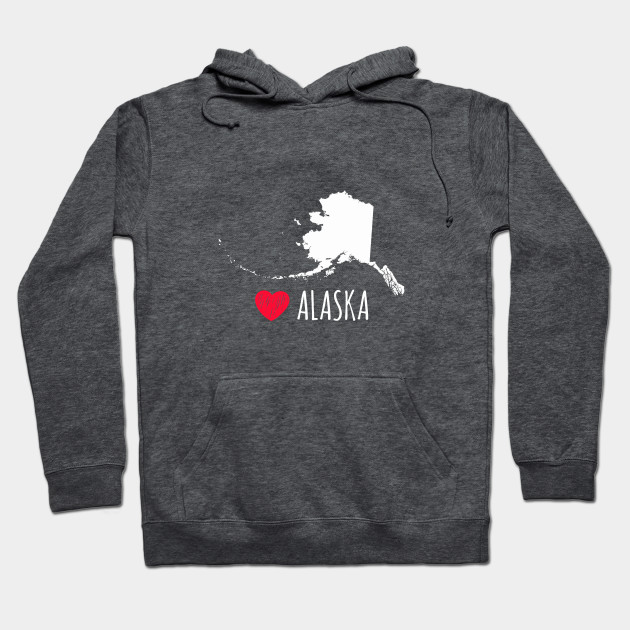 I Love Heart Alaska Black Sweatshirt