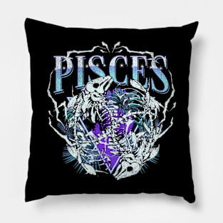 Pisces Bootleg Retro HipHop Zodiac Sign Astrology Pillow