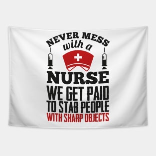 Never mess with a nurse (RED) Tapestry