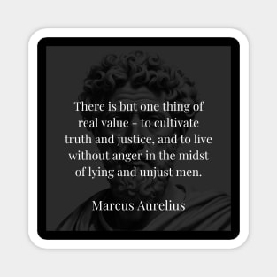 Marcus Aurelius's Wisdom: Cultivating Truth and Justice Amidst Adversity Magnet