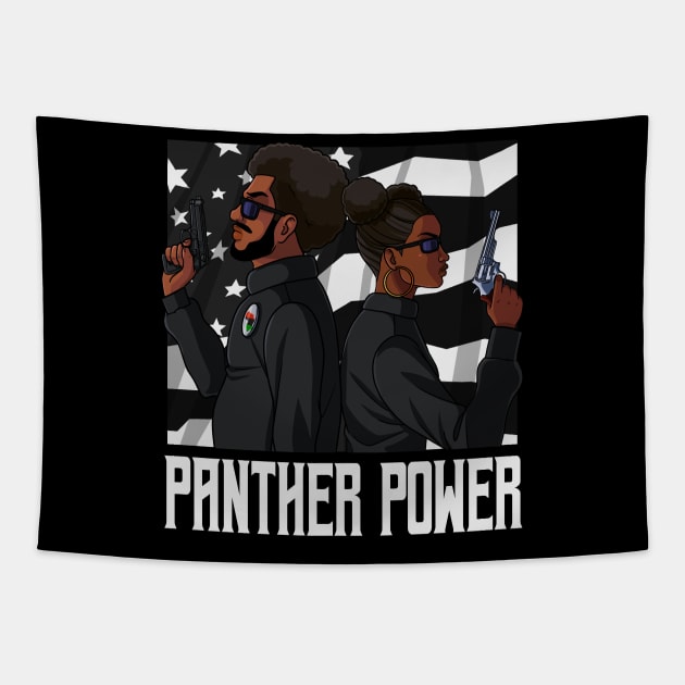 Black Panther Party Panther Power Tapestry by Noseking