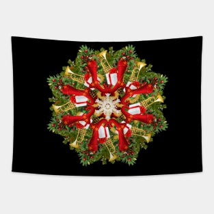 Traditional Christmas Mandala Tapestry