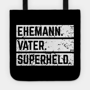 Ehemann Vater Superheld (Super Papa / Superpapa / Vintage / White) Tote