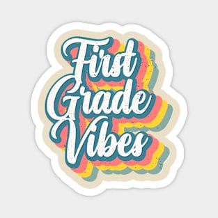 Retro First Grade Vibes Magnet