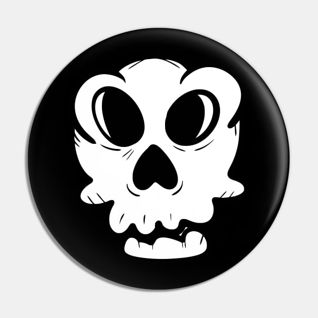 cartoon Skull Pin by Jrfiguer