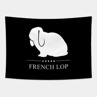 French Lop Rabbit White Silhouette Tapestry