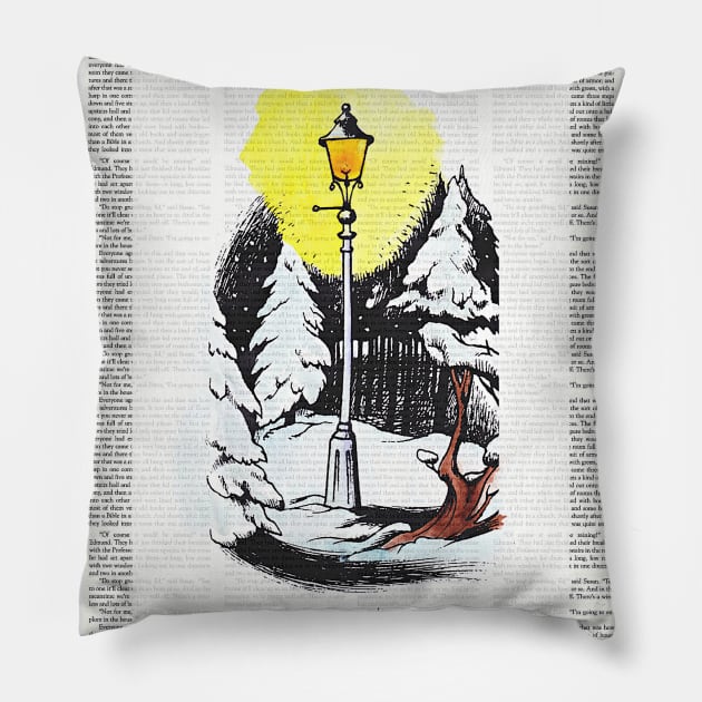 The Lion the Witch and the Wardrobe Lampost Pillow by booksnbobs