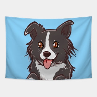 Pocket Cute Border Collie Dog T-Shirt Tapestry