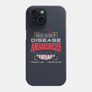 Heart disease awareness month Phone Case