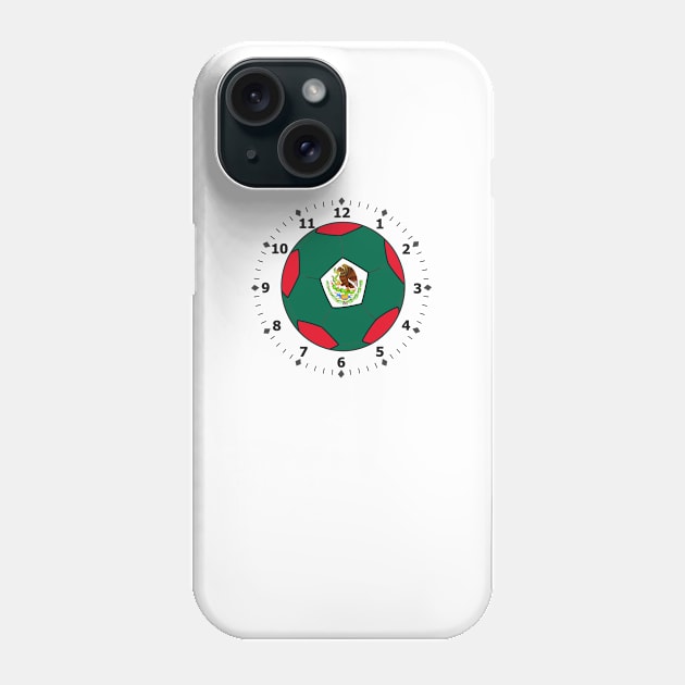 mexican flag clock Phone Case by persa