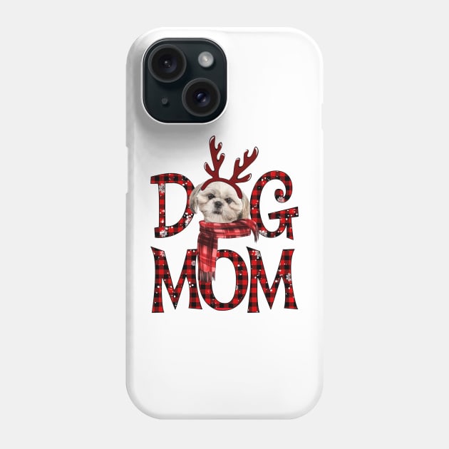 Cream Shih Tzu Mom Christmas Dog Mom Dog Lovers Phone Case by Benko Clarence