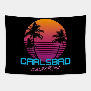 Carlsbad California Retro 80's Tapestry