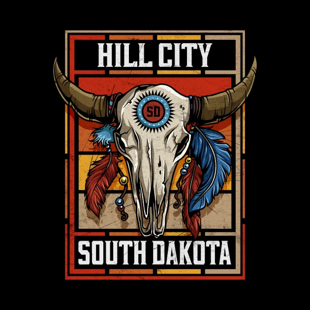 Hill City South Dakota Native American Bison Skull by SouthDakotaGifts
