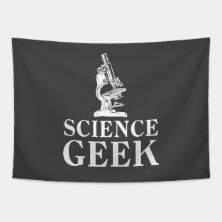 Science Geek With Microscope Tapestry