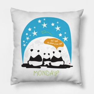 The silence of the night – Wear Pandas on Monday Pillow