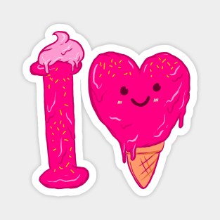 Cute Love Ice Cream Kawaii Magnet