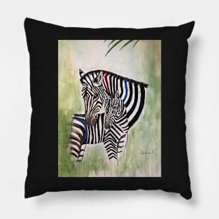 Horses in Pyjamas Zebra Pillow