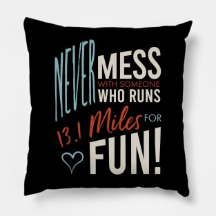 Half Marathon Runner Saying Pillow