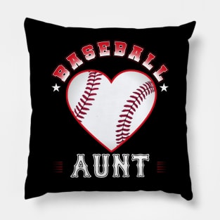 Aunt Baseball Team Family Matching Gifts Funny Sports Lover Player Pillow